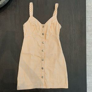 Yellow Checkered Topshop dress!